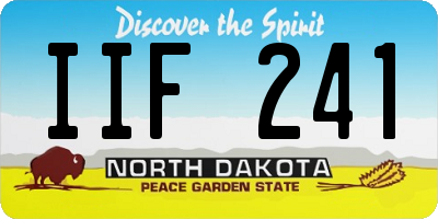 ND license plate IIF241