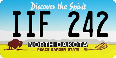 ND license plate IIF242