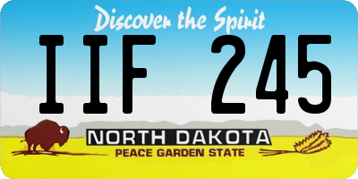 ND license plate IIF245