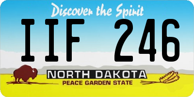 ND license plate IIF246