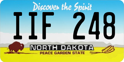 ND license plate IIF248