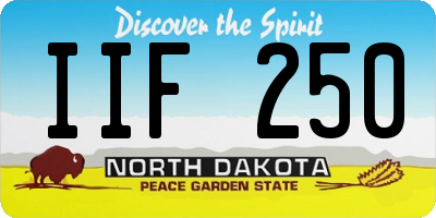 ND license plate IIF250
