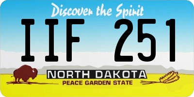 ND license plate IIF251
