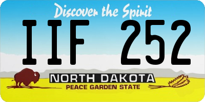 ND license plate IIF252