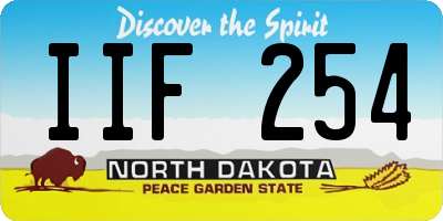 ND license plate IIF254