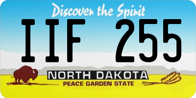 ND license plate IIF255