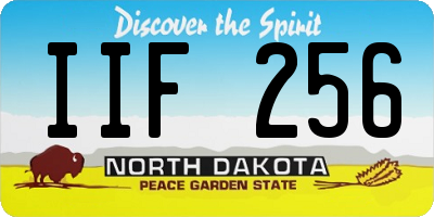 ND license plate IIF256