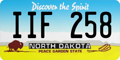 ND license plate IIF258