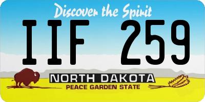 ND license plate IIF259