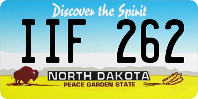 ND license plate IIF262