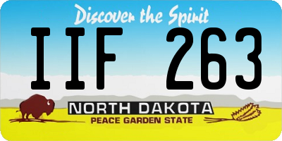 ND license plate IIF263