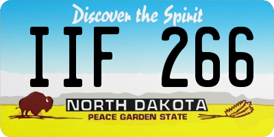 ND license plate IIF266