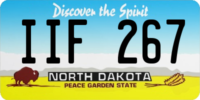 ND license plate IIF267