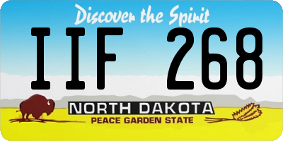 ND license plate IIF268