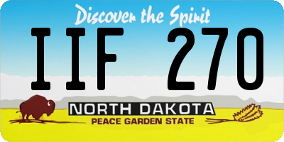 ND license plate IIF270