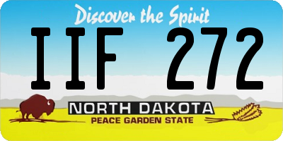 ND license plate IIF272