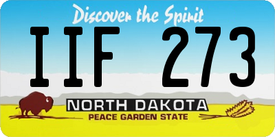 ND license plate IIF273