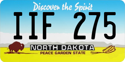 ND license plate IIF275