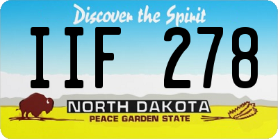 ND license plate IIF278