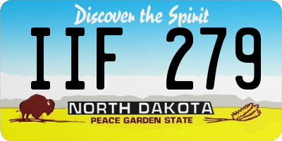 ND license plate IIF279