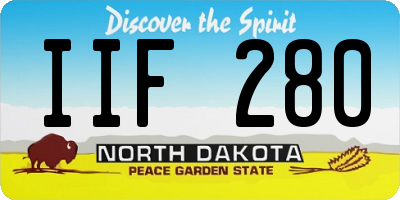 ND license plate IIF280