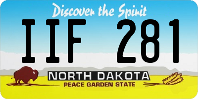 ND license plate IIF281