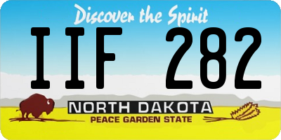 ND license plate IIF282