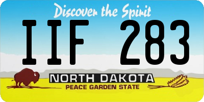 ND license plate IIF283
