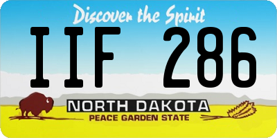 ND license plate IIF286