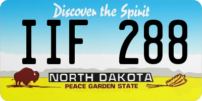 ND license plate IIF288