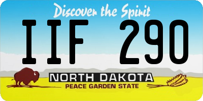 ND license plate IIF290