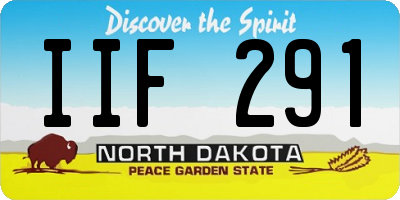 ND license plate IIF291