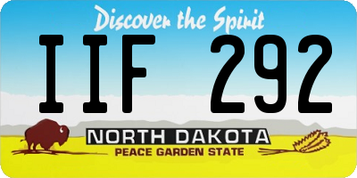 ND license plate IIF292