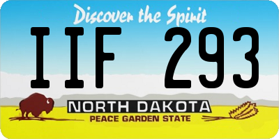 ND license plate IIF293