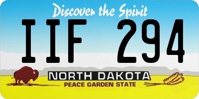 ND license plate IIF294