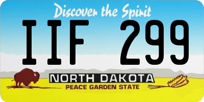 ND license plate IIF299