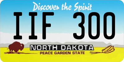 ND license plate IIF300