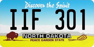 ND license plate IIF301