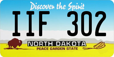ND license plate IIF302