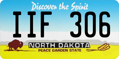 ND license plate IIF306