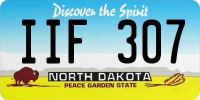 ND license plate IIF307