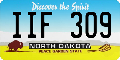 ND license plate IIF309