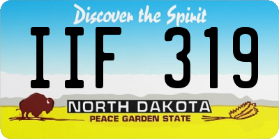 ND license plate IIF319