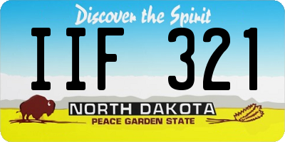 ND license plate IIF321
