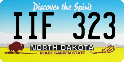 ND license plate IIF323