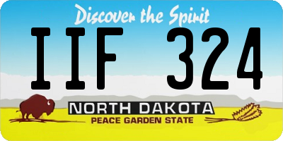 ND license plate IIF324