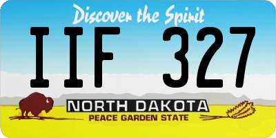 ND license plate IIF327
