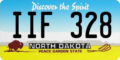 ND license plate IIF328
