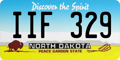 ND license plate IIF329