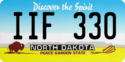 ND license plate IIF330